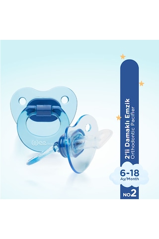 Wee Baby 2’li Damaklı Emzik No:2 Erkek 6-18 Ay