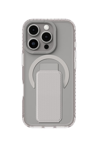 İphone 16 Pro Max Uyumlu Kılıf Magsafe Şarj Özellikli Standlı Amazingthing Titan Pro Plus Kapak Gri