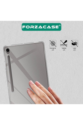 Forzacase Samsung Uyumlu Galaxy Tab S10 Fe 10.9 X520 İçin Silikon Kılıf + Temperli Cam Ekran Koruyucu Fc013 Silikon
