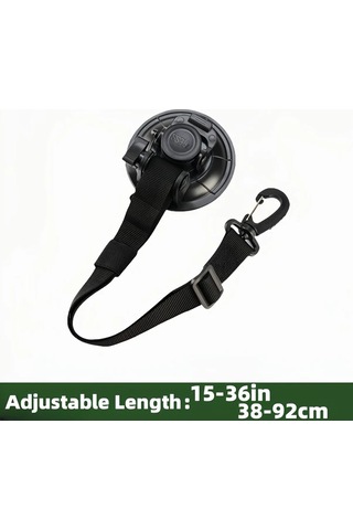 Sunshine011 Sportulı Siyah Kapı Tutucu Kayışı - Rüzgar Ve Su Geçirmez Dayanıklı Siyah