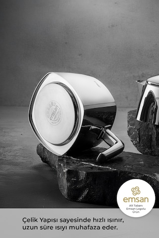 Emsan Tea Time Çaydanlık Takımı 1.00-2.00 Lt Gümüş