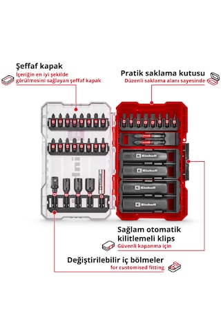 Einhell M-CASE 35 Parça Bits ve Lokma Uç Seti - 49109230