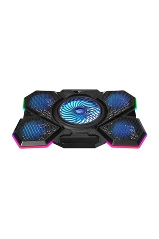 Ad-rc13 Bellatrix Rgb Laptop Soğutucu Stand 5 Fanlı, 2 Usb Portlu, Ayarlanabilir Yükseklik, 15 -17 Notebook Uyumlu, Siyah