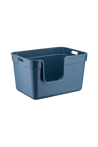 Herniks Tanos Yarı Açık Kedi Tuvaleti 54x40x32 - Mavi