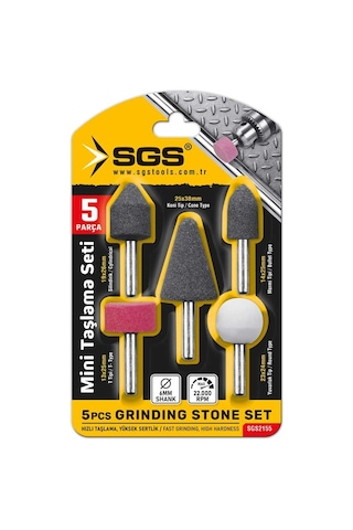 Sgs Metal Ve Ahşap Mini Taşlama Matkap Ucu Seti - 5 Parça