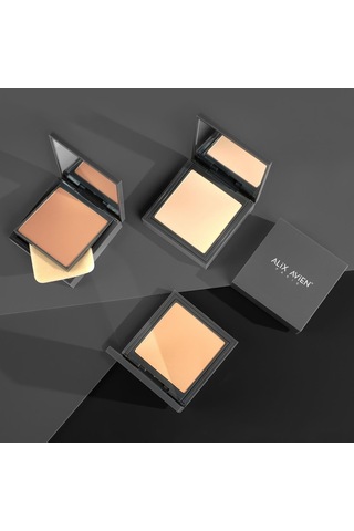 Alix Avien Kompakt Pudra 12 Saate Kadar Kalıcılık Sıcak Cilt Alt Tonu Compact Powder 09 Golden Sand