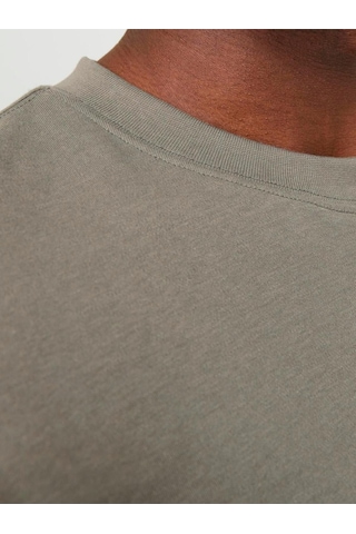 Jack & Jones Erkek Bisiklet Yaka Loose Fit Haki T-shirt - 12254412 Haki