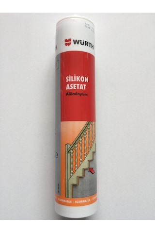 Würth Güçlü Silikon Yapıştırıcı 310ml Gümüş Renk Silikon