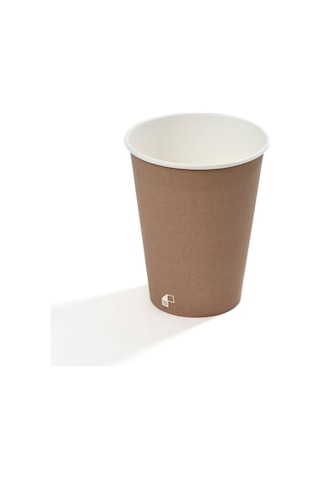 14 Oz Single Wall Baskılı Karton Bardak Kahverengi 1.000 Adet 1000 Adet