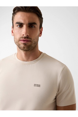 Guess Kısa Kollu Bisiklet Yaka Yeni Teknik Esnek Erkek Krem T-shirt M6rı19kd202-g1ı6 Krem