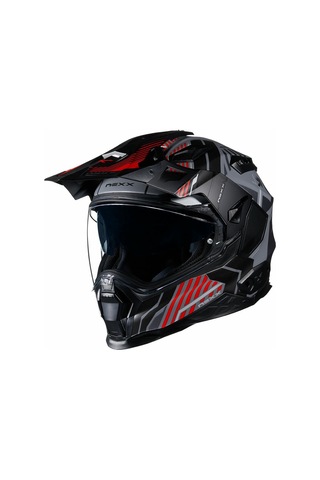 Nexx X.Wed 2 Wild Country Mat Gri-Kırmızı Kask