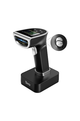 Tera Hw0015 Kablosuz 1d/2d/qr Barkod Okuyucu Dijital Ekran + Tuş Takımı Bluetooth 5.0 & 2.4g & Usb 2600mah Büyük Pil Hızlı Tarama Gümüş