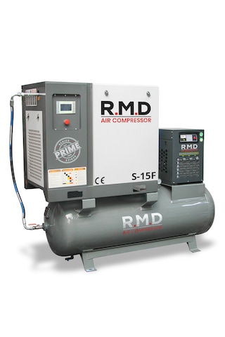 R.m.d Kompresör 15 Hp 500 Lt Depo Üstü Vidalı Hava Kompresör Seti Üıs-15f