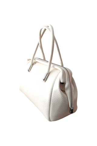 Nas 1420 Kadın El Çantası Bej Siyah