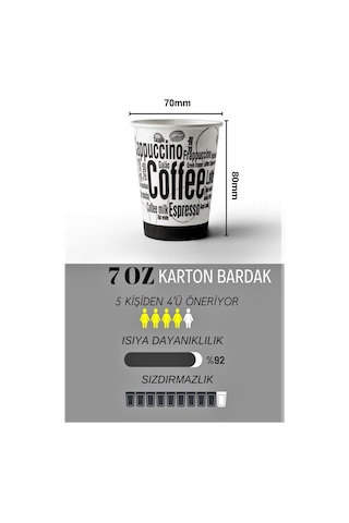 Karton Bardak - 250 Adet