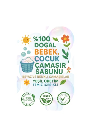 Bebek Çamaşır Makinesi Toz Deterjanı 1 Kg
