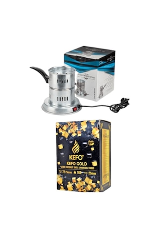Elektrikli Nargile Köz Kömür Yakma Makinası / Ocağı + 1kg Nargile Kömürü Elektrikli Nargile Köz Kömür Yakma Makinası / Ocağı + 1kg Nargile Kömürü
