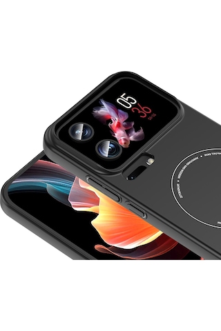 Gpack Xiaomi 17 Pro Max Kılıf Elio Kablosuz Şrj Özellikli Kamera Korumalı Sert Pc Siyah