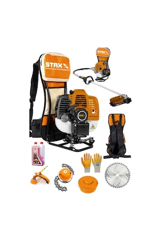 Staxx Power Tx6379cy Benzinli Sırt Tipi Tırpan Çayır Ot Biçme + Yağ + Canavar Başlık