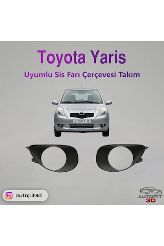 Toyota Yaris 2006 2009 Uyumlu Sis Farı Çerçevesi Sağ Sol Takım