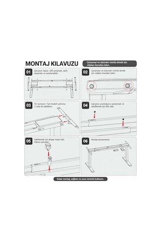Bibus Siyah Çift Motor Elektrikli Yükseklik Genişlik Ayarlı Masa Mekanizması Lite2.0-sy