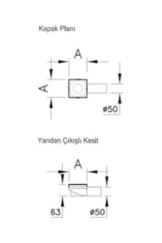 V-flow Kare 5606979 Duş Kanalı, Yandan Çıkışlı, 10x10 Cm, Dk 800 Kapak, Mat Krom 4 Renk