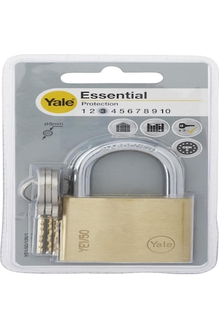 Yale Essential Serisi 50 Mm Prinç Sarı Asma Kilit