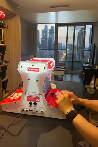 Supreme Çift Arcade Kol 10inç Çift Ekran 3000+ Oyunlu Retro Arcad