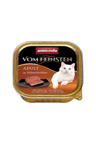 Animonda Vom Feinsten Tavuklu ve Ciğerli Pate Yetişkin Kedi Maması 100 G