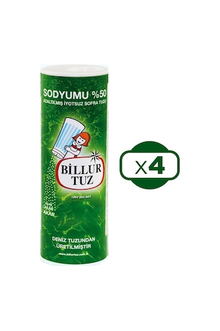 Billur Tuz Sodyumu %50 Azaltılmış Tuz 4 x 500 G