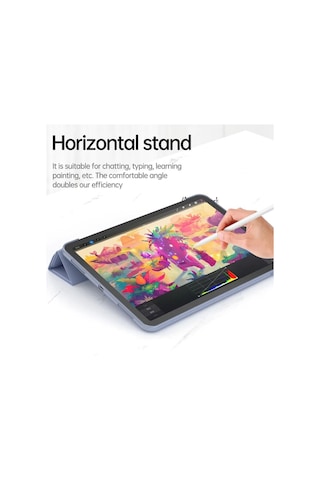 İpad 11 (A16) 2025 10. Nesil 10.9 Kılıf Yumuşak Kalem Bölmeli Akıllı Uyku Modlu Uyumlu a3354