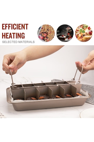 Qingmipy Altı Sabit Kareli Kaliteli Teneke Browni Kalıbı - Anti Yapışkan Kaplama İle Pastacı İçin Pratik Fırın模 Çok Renkli