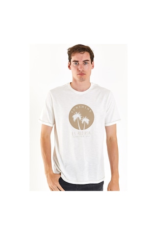U.s. Polo Assn. Erkek Tişört 50281049-vr019-ekru