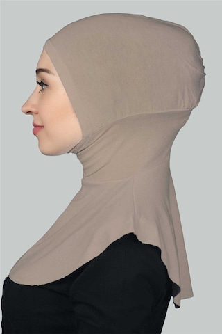 Altobeh Kadın Tesettür Pratik Boyunluklu Hijab - Sporcu Bone Açık Vizon