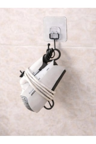 Mucit Home Büyük Kancalı 8 Adet Çok Amaçlı Askı Kendinden Yapışkanlı Havlu Banyo Askısı şeffaf