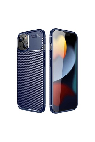 Apple Uyumlu iPhone 14 Plus Kılıf Zore Negro Silikon Kapak Lacivert