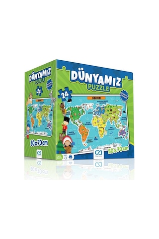Ca Games Dünyamız 24 Parça Puzzle/Yapboz (Yer Puzzle)