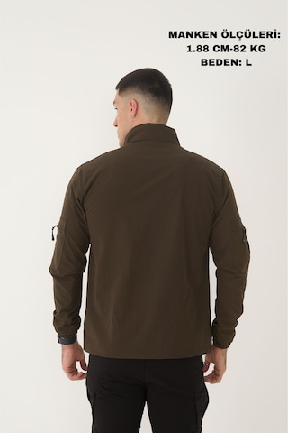 Camp Scoutland Camp490 Outdoor Tactical Çok Cepli Su İticili Erkek Mevsimlik Taktik Likralı Mont Haki Haki