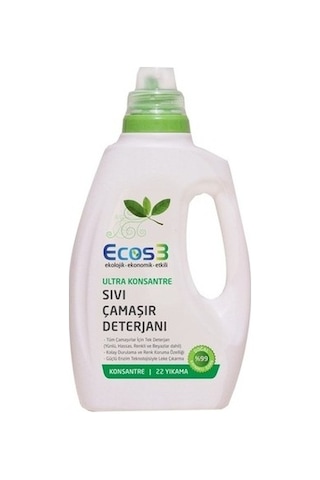 Ecos3 Organik Sıvı Çamaşır Deterjanı 22 Yıkama 3 x 750 ML