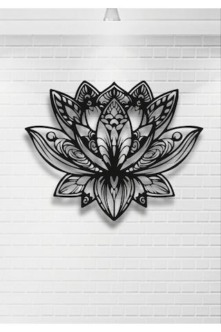 Mandala Lotus Çiçeği Metal Duvar Dekoru