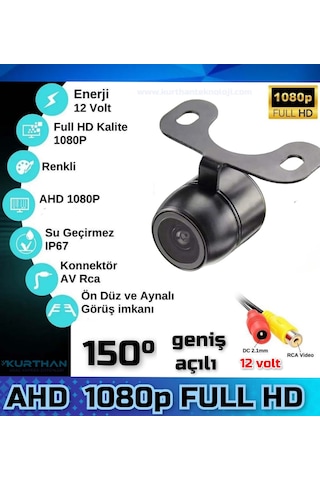 Ahd 1080p Kelebek Kamera 150'' Geniş Açılı Lens 12 Volt