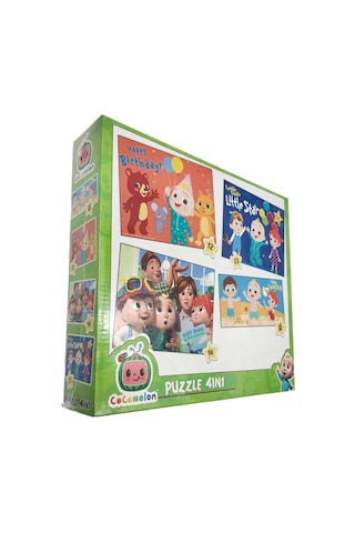 Laço Kids Cocomelon 4 In 1 Puzzle 3 Yaş Üstü Çocuklar Için Eğitici Yapboz