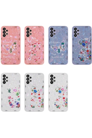Goocamp Galaxy Uyumlu A13 4g Kılıf Desenli Sert Silikon Mumila Kapak - White Cat White Cat