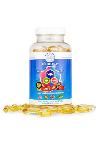 Omega 3 Balık Yağı - 200 Kapsül 1300 Mg