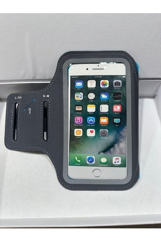 Gri Sporcu Kol Telefon Kılıfı Kol Bandı Koşu İçin Telefon Kılıfı 16x8 Cm Gri