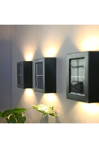 Solar Güneş Enerjili Çift Taraflı Aplik S-32 Çok Renkli