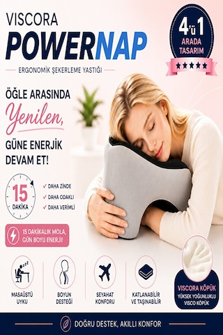 Powernap Ergonomik Masaüstü Uyku Ve Kaylule Yastığı Öğle Arası Uyku Ve Şekerleme Yastığı Boyun, Ko