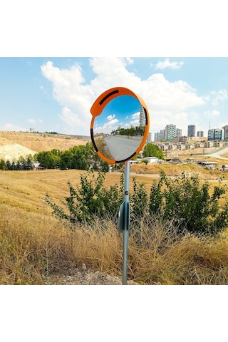 Kör Noktalar İçin 60 Cm Tümsek Ayna Sarı-siyah Güvenlik Aynası-722