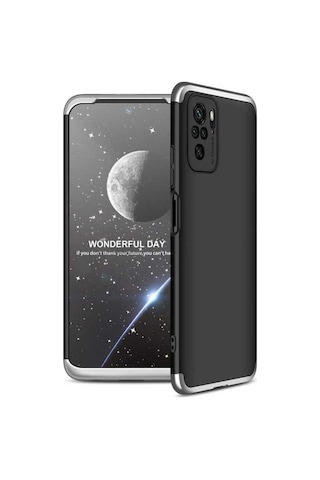 Xiaomi Redmi Note 10s Kılıf Zore Ays Kapak Siyah-Gri