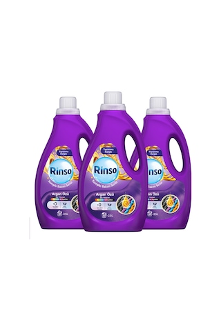 Rinso Sıvı Çamaşır Deterjanı Komple Bakım Serisi Argan Özü Renkliler Ve Siyahlar Için 2.5 L X3 Diğer